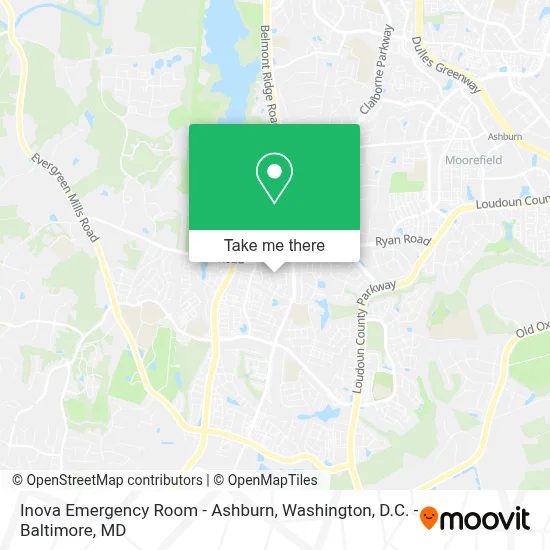 Inova Emergency Room - Ashburn map