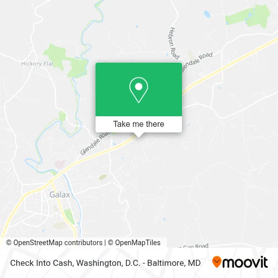 Check Into Cash map