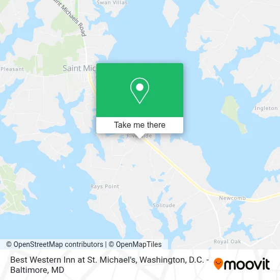 Best Western Inn at St. Michael's map