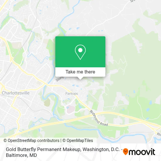 Gold Butterfly Permanent Makeup map