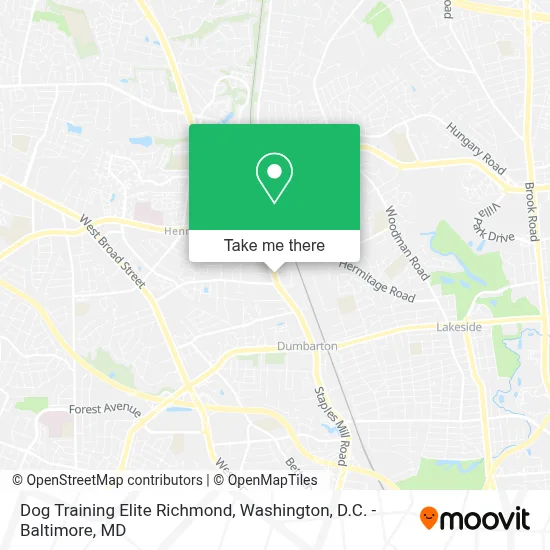 Dog Training Elite Richmond map