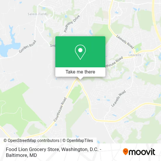 Food Lion Grocery Store map