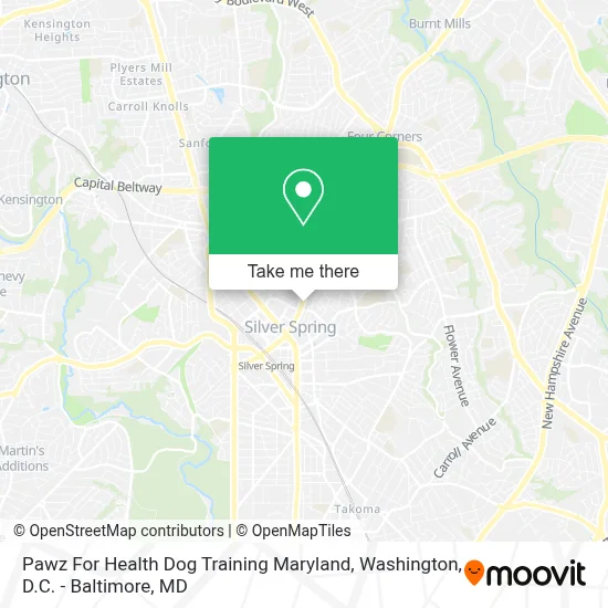 Pawz For Health Dog Training Maryland map