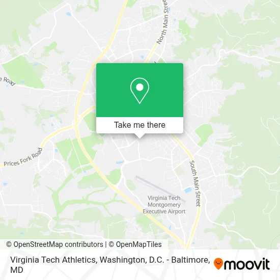 Virginia Tech Athletics map