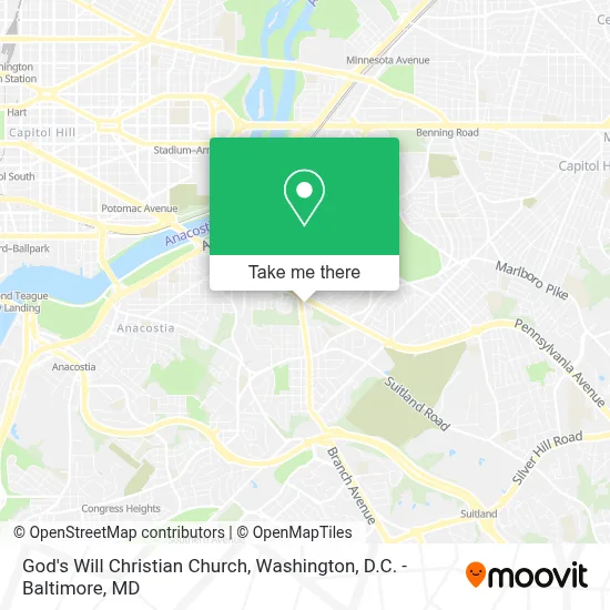 God's Will Christian Church map