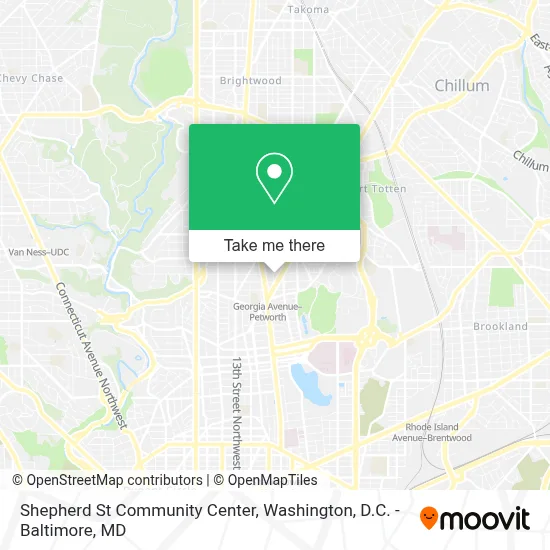 Shepherd St Community Center map