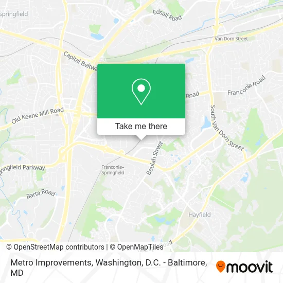 Metro Improvements map