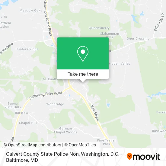 Calvert County State Police-Non map