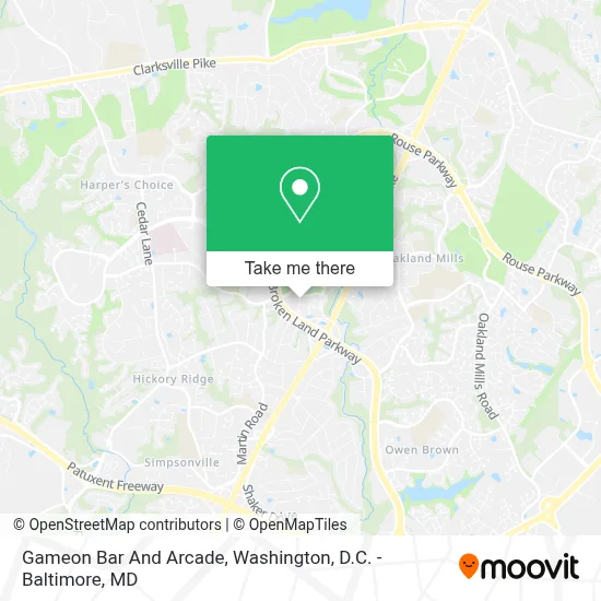 Gameon Bar And Arcade map