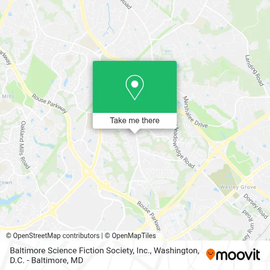 Baltimore Science Fiction Society, Inc. map