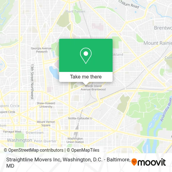 Straightline Movers Inc map