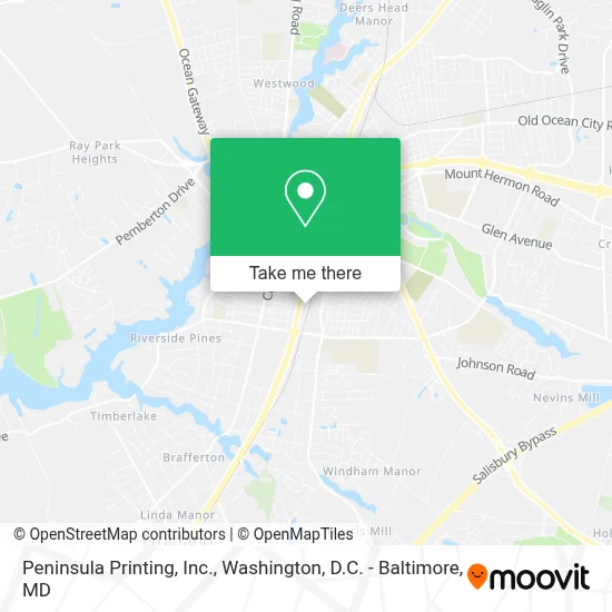 Peninsula Printing, Inc. map