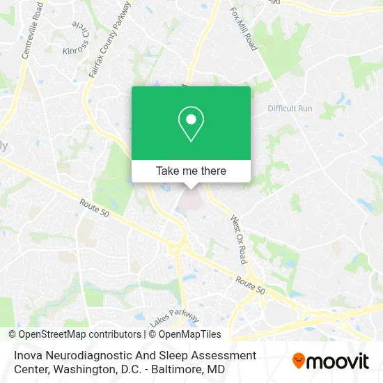 Inova Neurodiagnostic And Sleep Assessment Center map