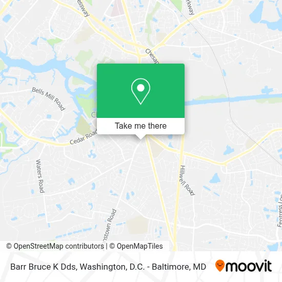 Barr Bruce K Dds map