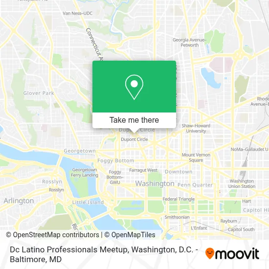 Dc Latino Professionals Meetup map