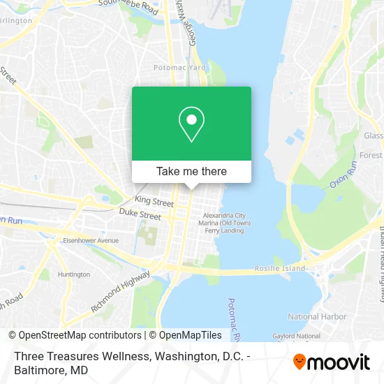 Three Treasures Wellness map