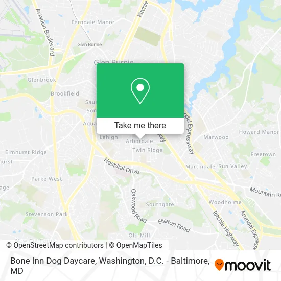 Bone Inn Dog Daycare map