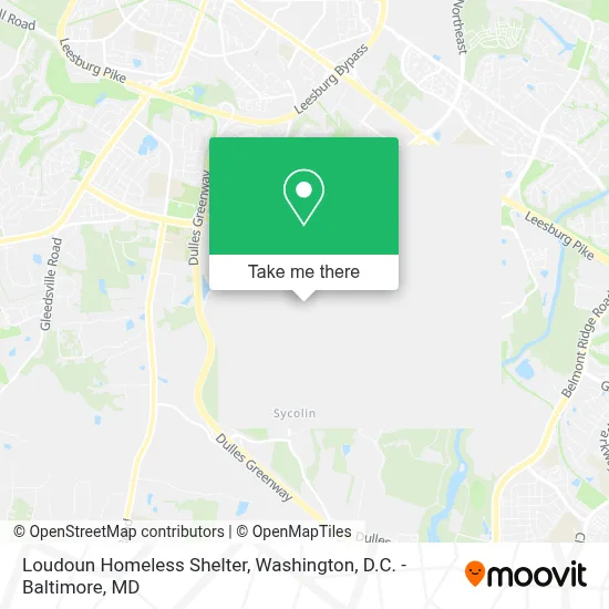 Loudoun Homeless Shelter map
