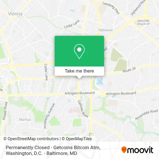 Permanently Closed - Getcoins Bitcoin Atm map