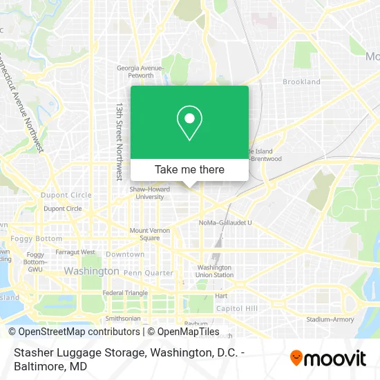Stasher Luggage Storage map