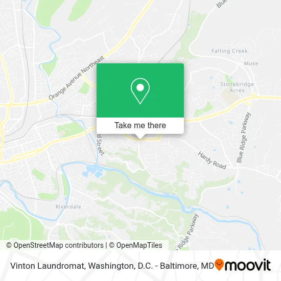 Vinton Laundromat map