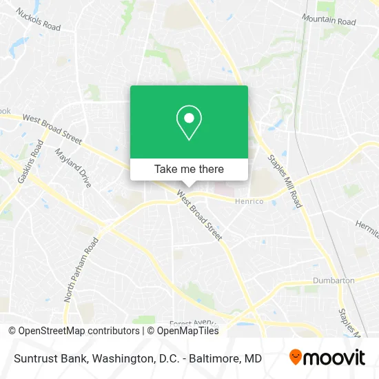 Suntrust Bank map