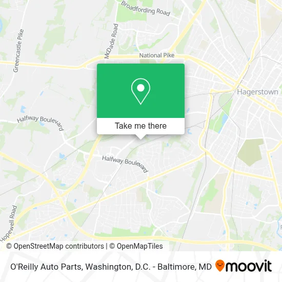 O'Reilly Auto Parts map