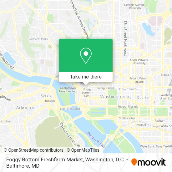 Foggy Bottom Freshfarm Market map