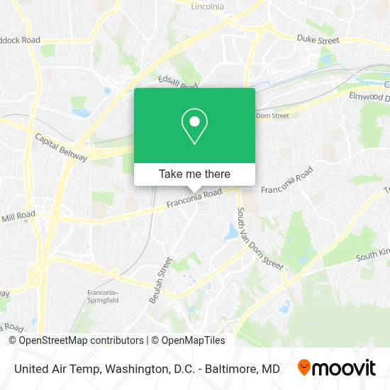 United Air Temp map