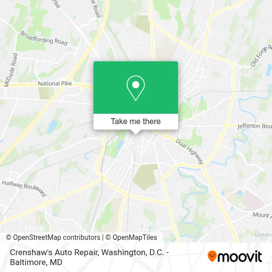 Crenshaw's Auto Repair map