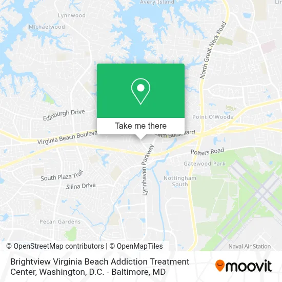 Brightview Virginia Beach Addiction Treatment Center map