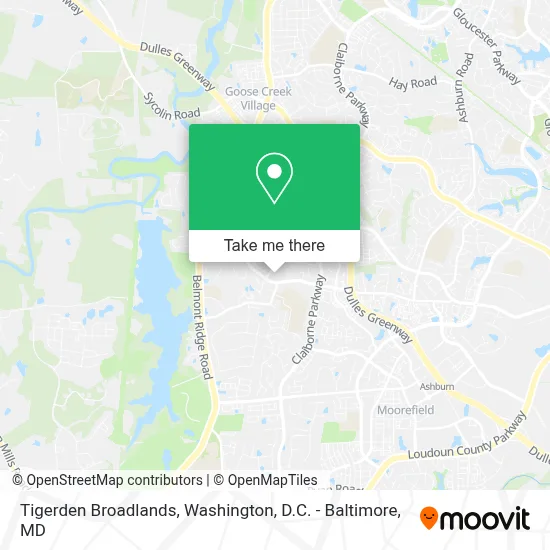 Tigerden Broadlands map