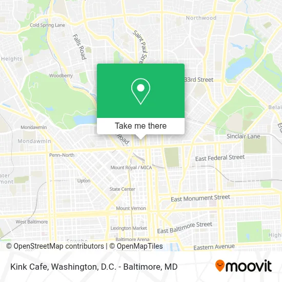 Kink Cafe map