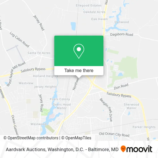 Aardvark Auctions map