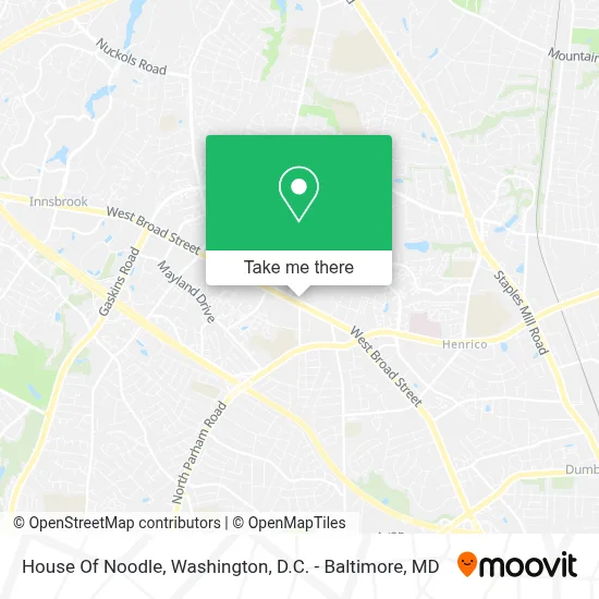 House Of Noodle map