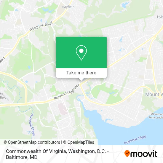 Commonwealth Of Virginia map