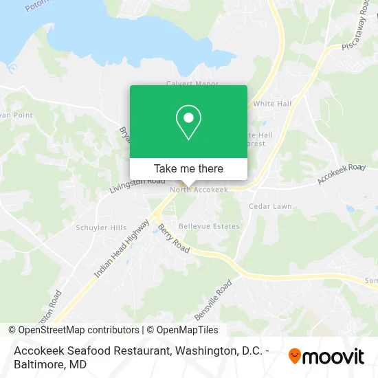 Accokeek Seafood Restaurant map