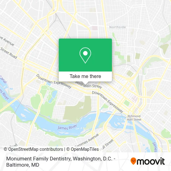 Monument Family Dentistry map