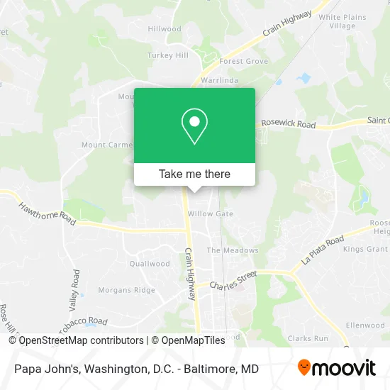 Papa John's map