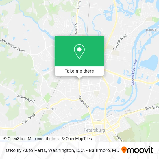 O'Reilly Auto Parts map