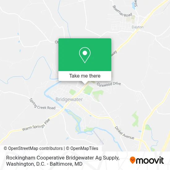 Rockingham Cooperative Bridgewater Ag Supply map