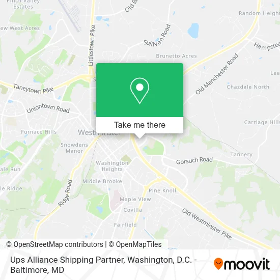 Ups Alliance Shipping Partner map