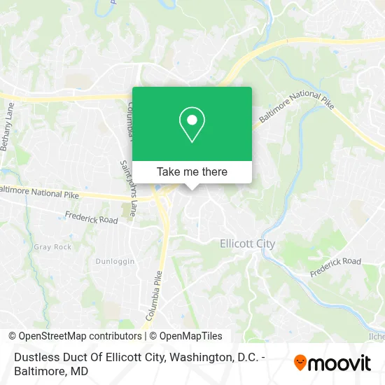 Dustless Duct Of Ellicott City map