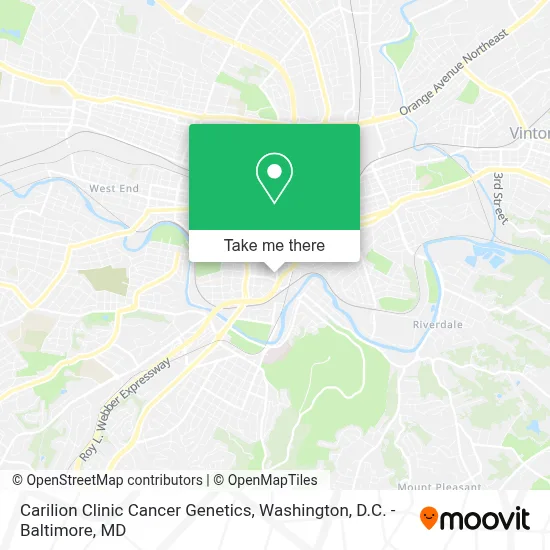 Carilion Clinic Cancer Genetics map