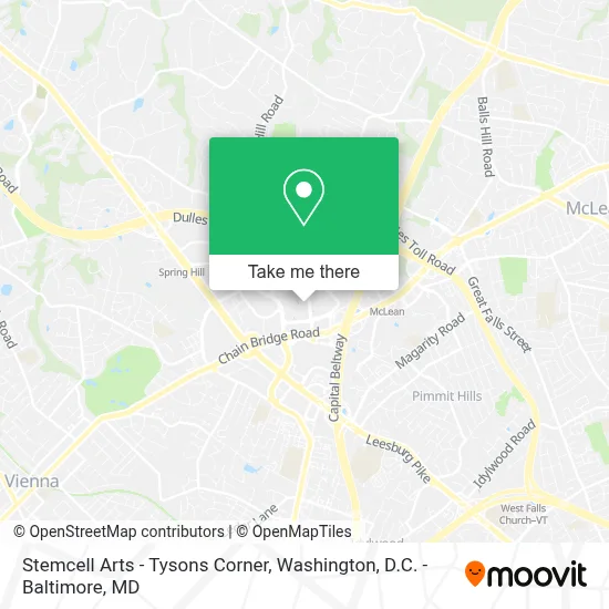 Stemcell Arts - Tysons Corner map