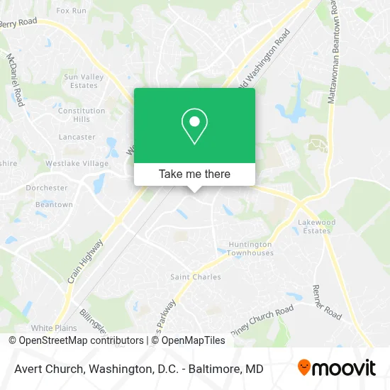 Avert Church map