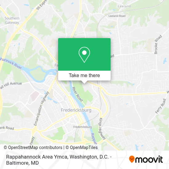 Rappahannock Area Ymca map