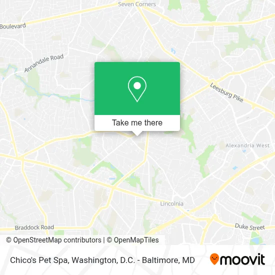 Chico's Pet Spa map