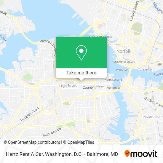 Hertz Rent A Car map