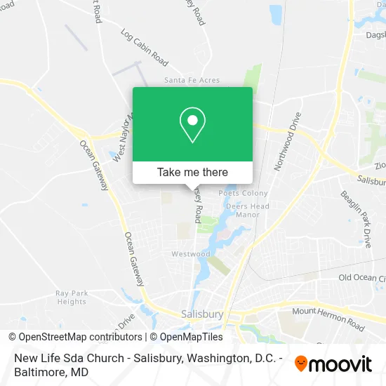 New Life Sda Church - Salisbury map